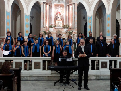 Coral da Associação Sabesp marca presença nas comemorações dos 100 anos da Igreja N.S. do Monte Serrate
