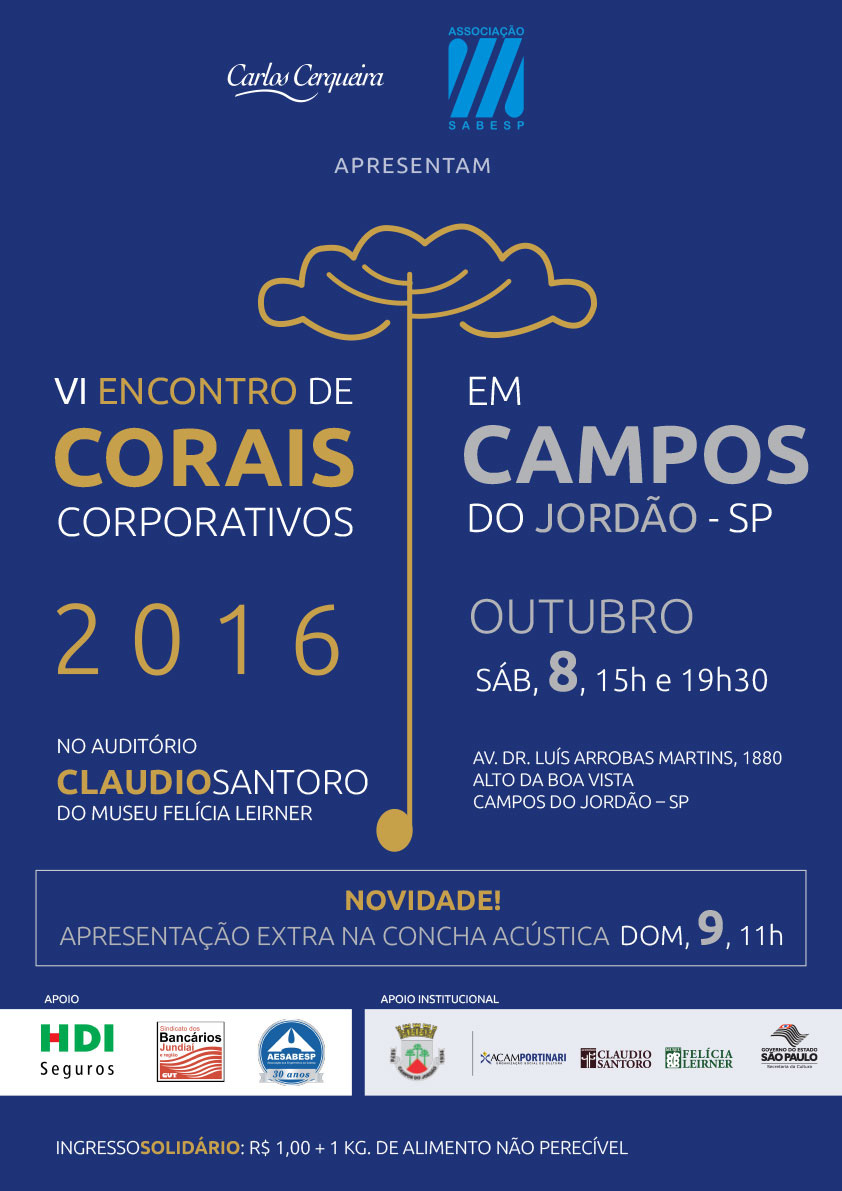 Coral da Associação estará no VI Encontro de Corais Corporativos de Campos do Jordão