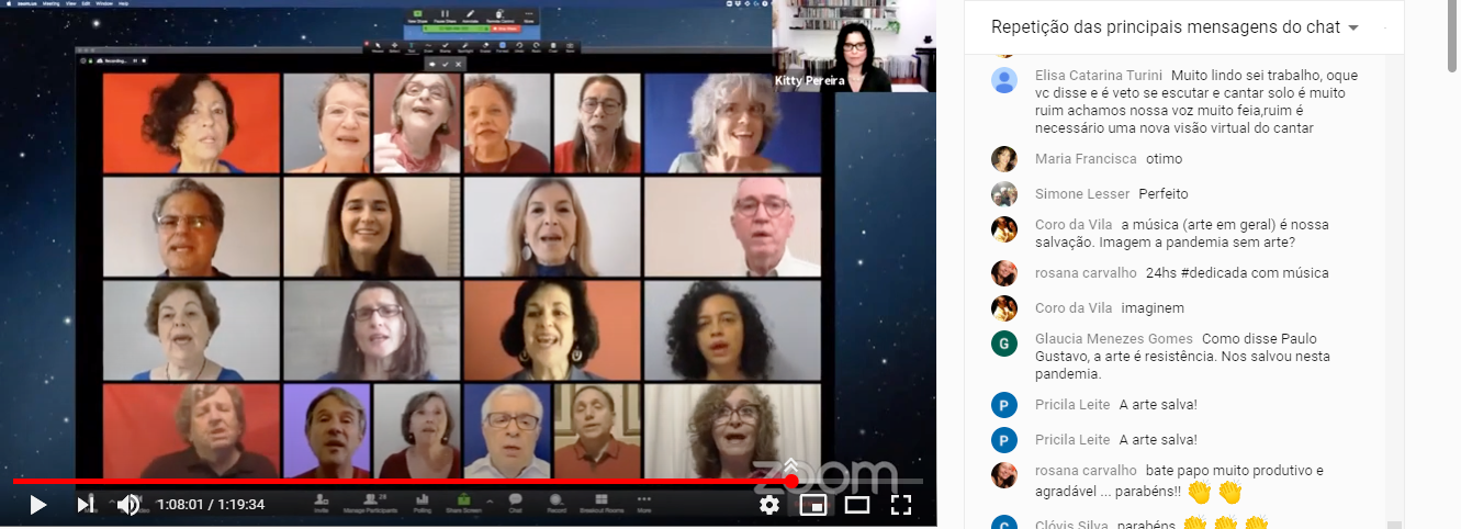 Os desafios da vida e do trabalho "on line" na nossa Live Musical