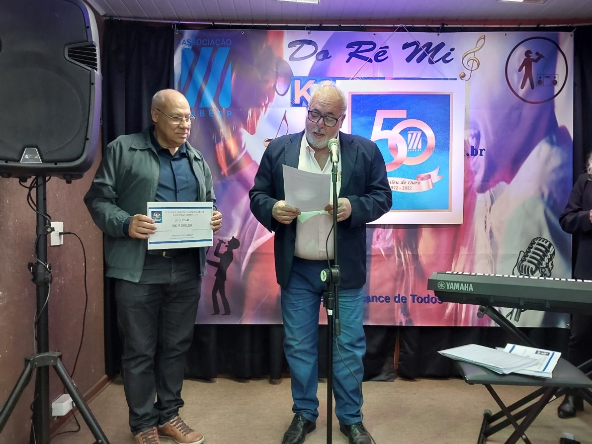 Associação Sabesp em noite de premiação do seu “3° Concurso de Causos Sabesp e outras verdades”