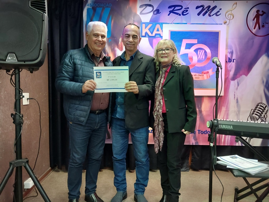 Associação Sabesp em noite de premiação do seu “3° Concurso de Causos Sabesp e outras verdades”