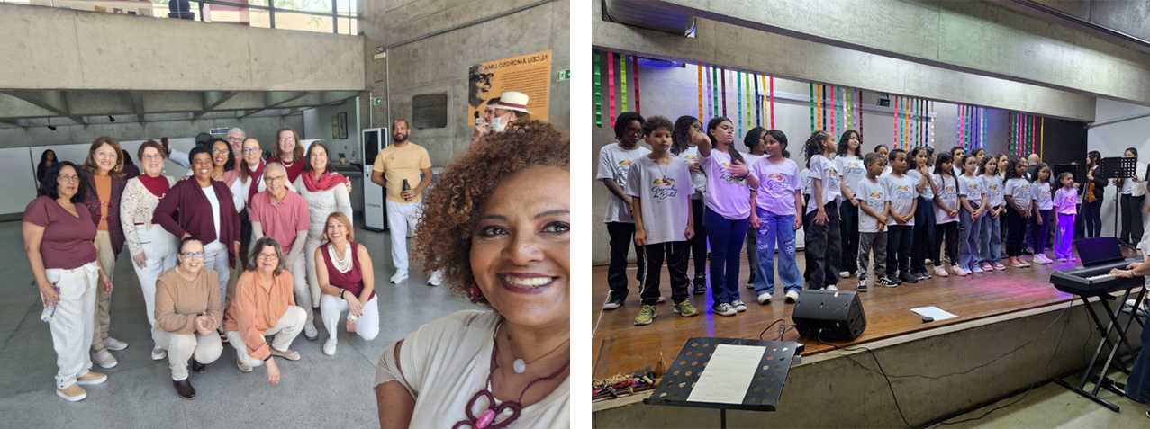 Nosso Coral em apresentação na Biblioteca Municipal de São Paulo