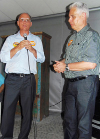 Pizza em apoio à candidatura de Papa, que foi eleito!